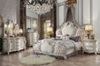 Picardy Fabric & Antique Pearl Queen Bed - Marjories Furniture (Las Vegas, NV)