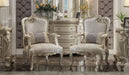 Picardy Fabric & Antique Pearl Chair & 1 Pillow - Marjories Furniture (Las Vegas, NV)