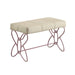 Priya II White & Light Purple Bench - Marjories Furniture (Las Vegas, NV)