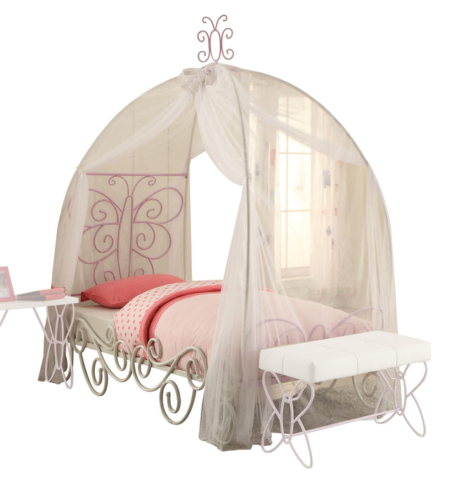 Priya II White & Light Purple Full Bed - Marjories Furniture (Las Vegas, NV)