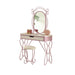Priya II White & Light Purple Vanity Set - Marjories Furniture (Las Vegas, NV)