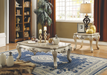 Ranita Marble & Champagne Coffee Table - Marjories Furniture (Las Vegas, NV)