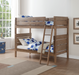 Ranta Antique Oak Bunk Bed (Twin/Twin) - Marjories Furniture (Las Vegas, NV)