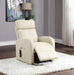 Ricardo Beige PU Recliner w/Power Lift - Marjories Furniture (Las Vegas, NV)