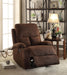 Rosia Chocolate Velvet Recliner (Motion) - Marjories Furniture (Las Vegas, NV)