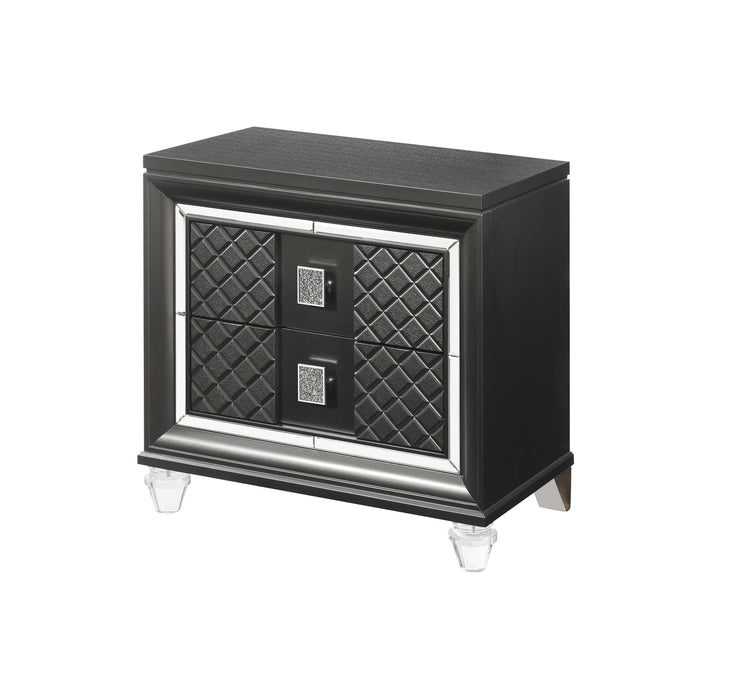 Sawyer Metallic Gray Nightstand - Marjories Furniture (Las Vegas, NV)