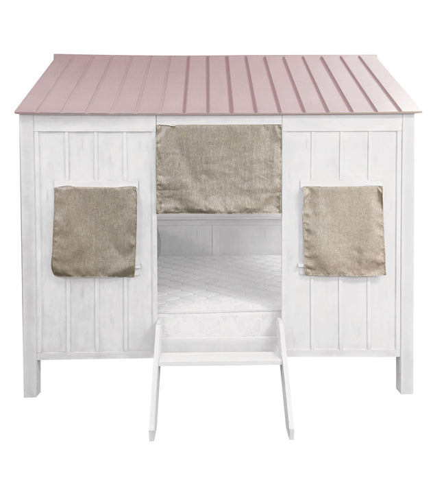 Spring Cottage White & Pink Full Bed - Marjories Furniture (Las Vegas, NV)
