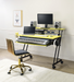 Suitor Yellow & Black Computer Desk - Marjories Furniture (Las Vegas, NV)