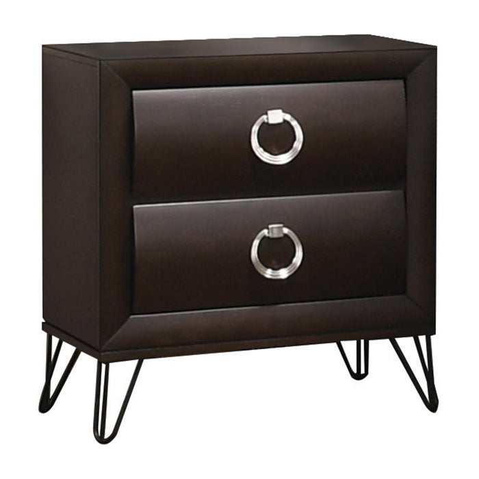 Tablita Dark Merlot Nightstand - Marjories Furniture (Las Vegas, NV)