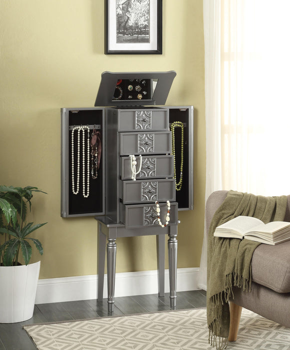 Tammy Silver Jewelry Armoire - Marjories Furniture (Las Vegas, NV)