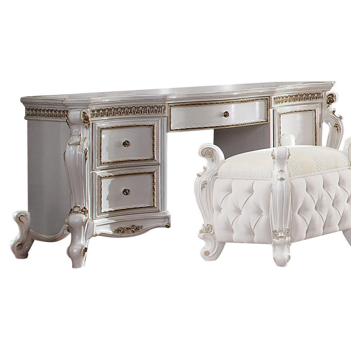 Picardy Antique Pearl Vanity Desk - Marjories Furniture (Las Vegas, NV)