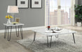 Telestis White Marble & Black Coffee Table - Marjories Furniture (Las Vegas, NV)