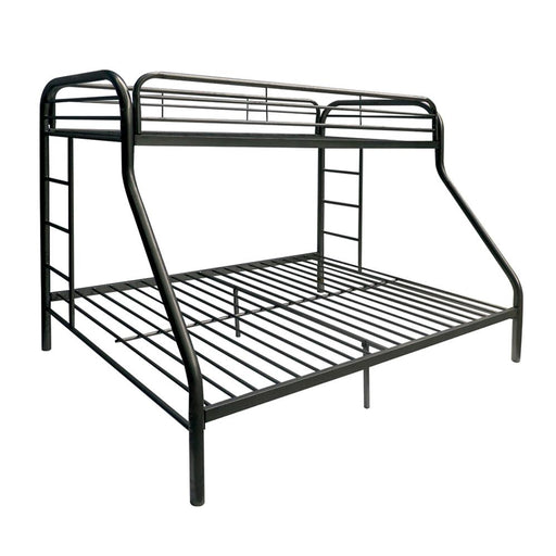 Tritan Black Bunk Bed (Twin/Full) - Marjories Furniture (Las Vegas, NV)