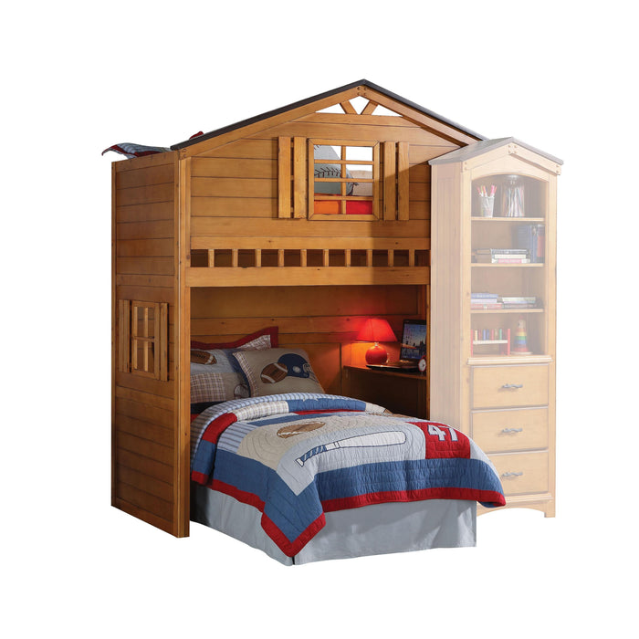 Tree House Rustic Oak Loft Bed (Twin Size) - Marjories Furniture (Las Vegas, NV)