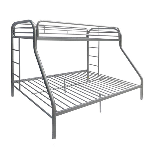 Tritan Silver Bunk Bed (Twin/Full) - Marjories Furniture (Las Vegas, NV)