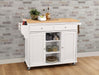 Tullarick Natural & White Kitchen Cart - Marjories Furniture (Las Vegas, NV)