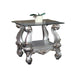 Versailles Antique Platinum & Clear Glass End Table - Marjories Furniture (Las Vegas, NV)