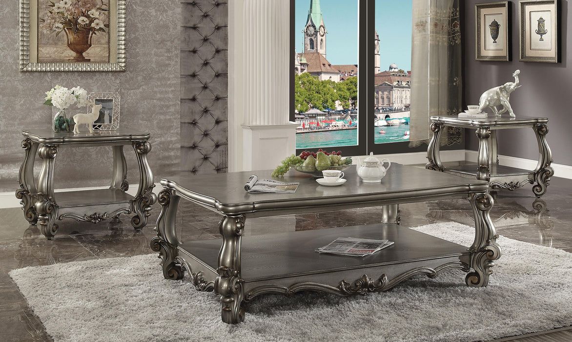 Versailles Antique Platinum Coffee Table - Marjories Furniture (Las Vegas, NV)