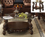 Versailles Cherry Oak & Clear Glass Coffee Table - Marjories Furniture (Las Vegas, NV)