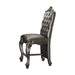 Versailles Silver PU & Antique Platinum Counter Height Chair - Marjories Furniture (Las Vegas, NV)