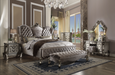 Versailles Velvet & Antique Platinum California King Bed - Marjories Furniture (Las Vegas, NV)
