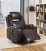 Waterlily Brown PU Rocker Recliner (Motion) - Marjories Furniture (Las Vegas, NV)