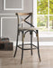 Zaire Antique Copper & Antique Oak Bar Chair (1Pc) - Marjories Furniture (Las Vegas, NV)