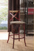 Zaire Antique Red & Antique Oak Bar Chair (1Pc) - Marjories Furniture (Las Vegas, NV)
