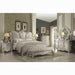 Versailles Ivory Velvet & Bone White Queen Bed - Marjories Furniture (Las Vegas, NV)