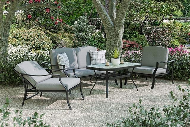 Adele 5 Pc. Conversation Set w/ Adjustable Chairs - Marjories Furniture (Las Vegas, NV)
