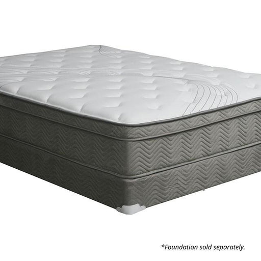 AFTON White/Gray 12" Euro Box Pocket Coil, Cal.King, E king, Full, & Queen - Marjories Furniture (Las Vegas, NV)