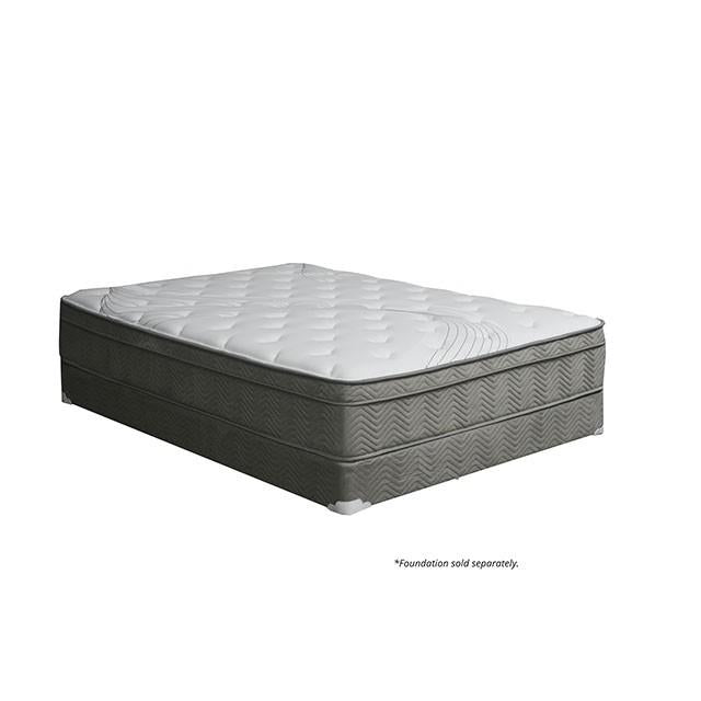AFTON White/Gray 12" Euro Box Pocket Coil, Cal.King, E king, Full, & Queen - Marjories Furniture (Las Vegas, NV)