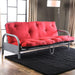 Aksel Black/Red Futon Mattress, Black, Red & Gray - Marjories Furniture (Las Vegas, NV)