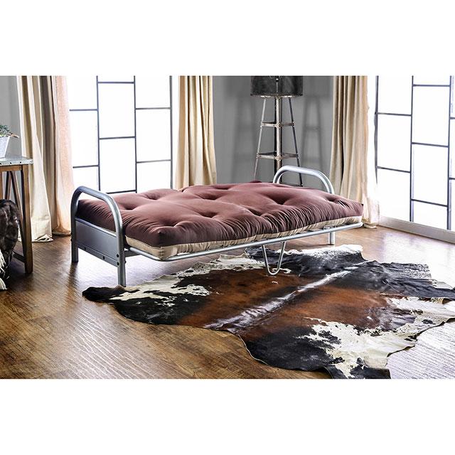 Aksel Black/Red Futon Mattress, Black, Red & Gray - Marjories Furniture (Las Vegas, NV)
