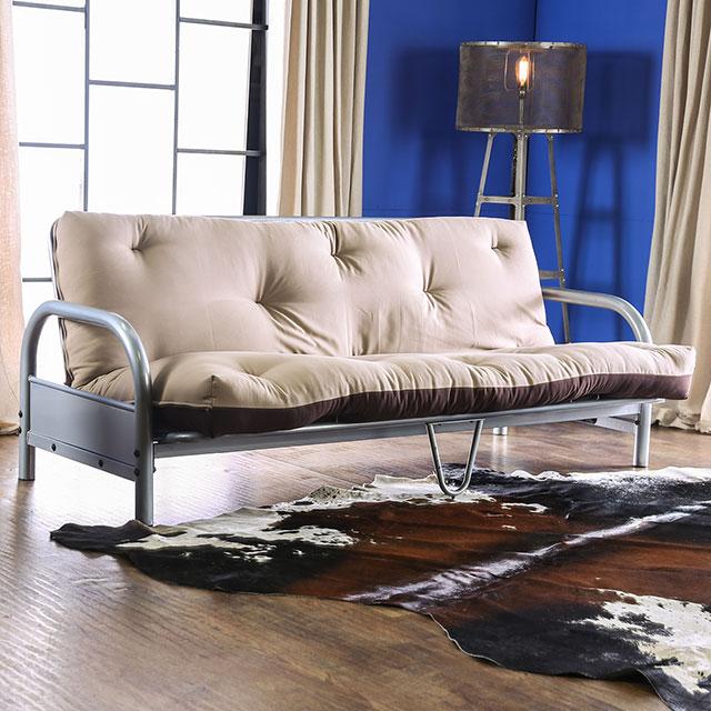 Aksel Black/Red Futon Mattress, Black, Red & Gray - Marjories Furniture (Las Vegas, NV)