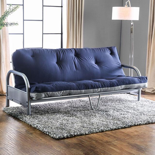 Aksel Black/Red Futon Mattress, Black, Red & Gray - Marjories Furniture (Las Vegas, NV)