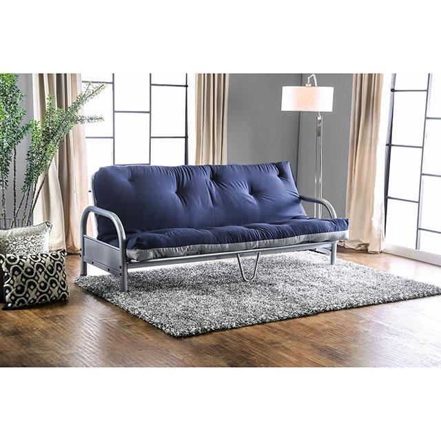 Aksel Black/Red Futon Mattress, Black, Red & Gray - Marjories Furniture (Las Vegas, NV)