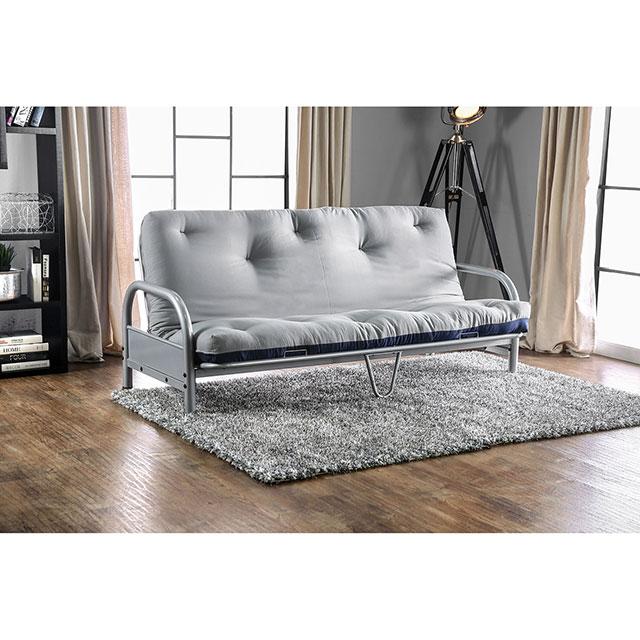 Aksel Black/Red Futon Mattress, Black, Red & Gray - Marjories Furniture (Las Vegas, NV)