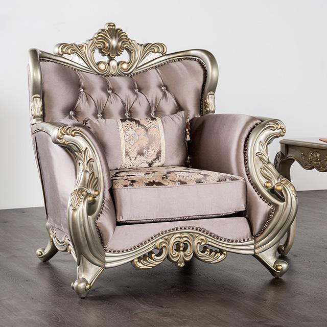Albacete Chair Cherry & Campage - Marjories Furniture (Las Vegas, NV)