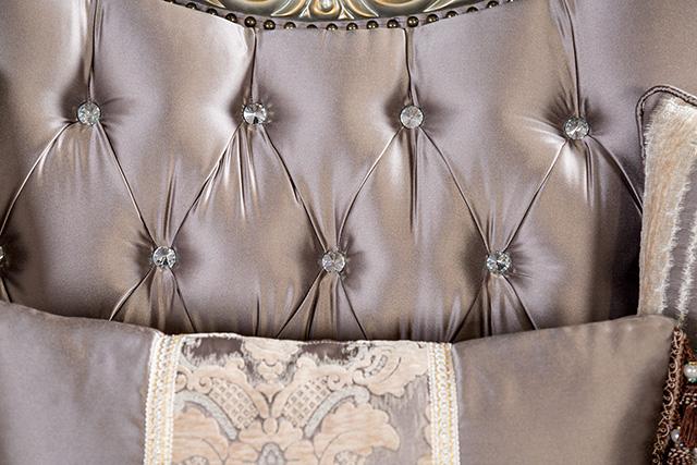 Albacete Loveseat Campage & Walnut - Marjories Furniture (Las Vegas, NV)