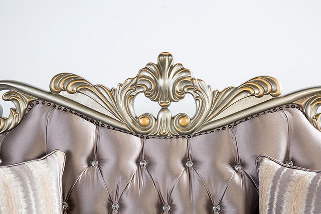 Albacete Loveseat Campage & Walnut - Marjories Furniture (Las Vegas, NV)
