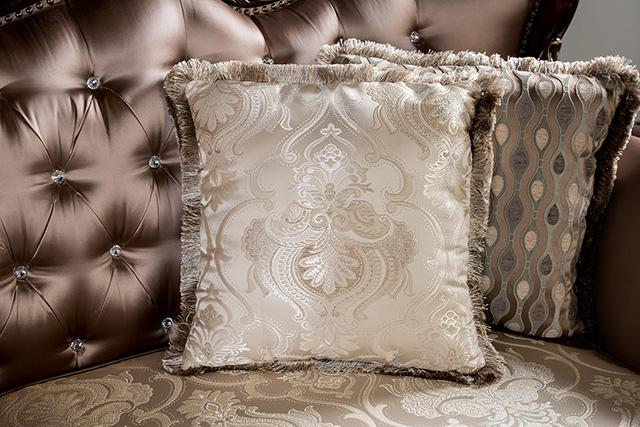 Albacete Loveseat Campage & Walnut - Marjories Furniture (Las Vegas, NV)