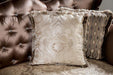 Albacete Sofa Campage & Walnut - Marjories Furniture (Las Vegas, NV)