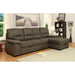 ALCESTER Brown & Gray Sectional w/ Sleeper, Ash - Marjories Furniture (Las Vegas, NV)