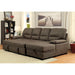 ALCESTER Brown & Gray Sectional w/ Sleeper, Ash - Marjories Furniture (Las Vegas, NV)