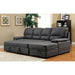 ALCESTER Brown & Gray Sectional w/ Sleeper, Ash - Marjories Furniture (Las Vegas, NV)