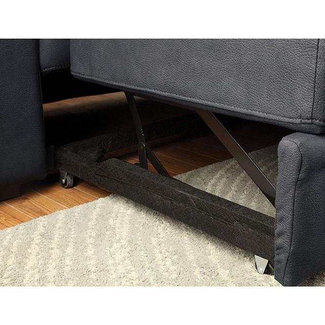 ALCESTER Brown & Gray Sectional w/ Sleeper, Ash - Marjories Furniture (Las Vegas, NV)