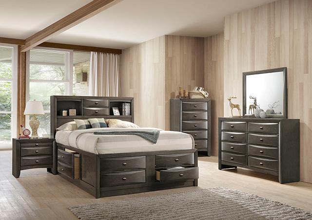 Zosimo Bed Black, Chrome, & Grey - Marjories Furniture (Las Vegas, NV)