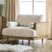 ALESUND Chair, Beige/Light Oak Natural & Brown - Marjories Furniture (Las Vegas, NV)