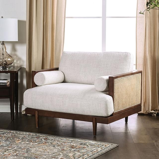 ALESUND Chair, Beige/Light Oak Natural & Brown - Marjories Furniture (Las Vegas, NV)